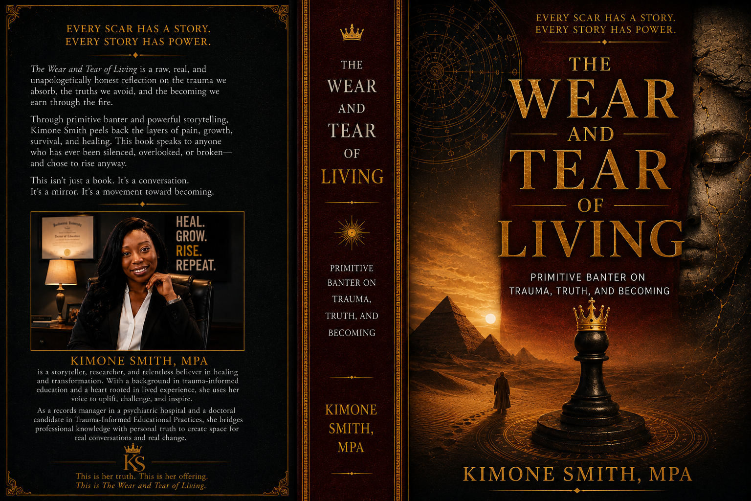 Full cover design for The Wear and Tear of Living